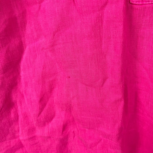 Lilly Pulitzer Mialeigh Elbow Sleeve Linen Top size 12 in passion fruit pink - Picture 3 of 8
